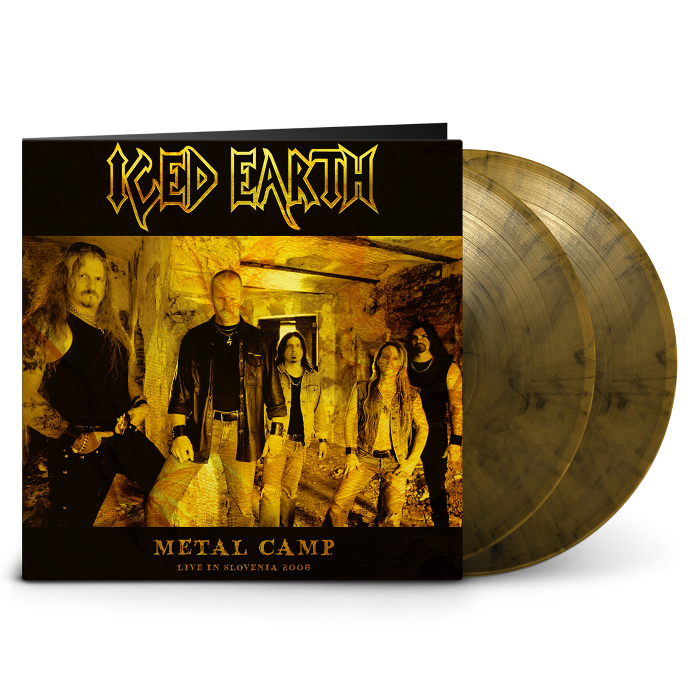 Iced Earth - Metal Camp - Double Gatefold Gold Vinyl  Gold Mirror Foil Printed Gatefold - Limited to 500 copies 